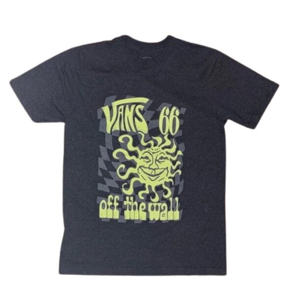 Vans kids Charcoal Tee with Neon Graphic OFF THE WALL 66 - Picture 1 of 4